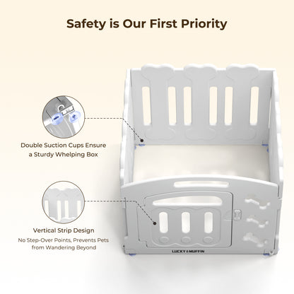 Modular Dog Playpen for Small & Medium Pet and Puppies | Indoor/Outdoor Plastic Puppy Pen with Door – Sturdy, Expandable & Easy to InstalClean