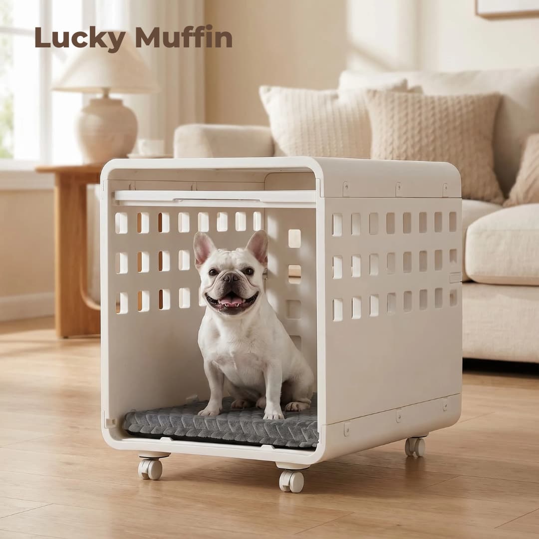 Lucky Muffin Haven Open-View Dog Crate