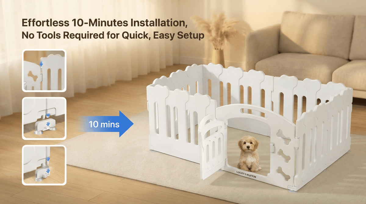Set up in minutes — no tools, no fuss